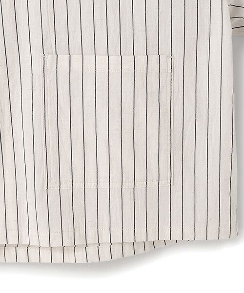 BIYOMA / ビヨーマ シャツ・ブラウス | COTTON LINEN STRIPE W POCKET SHIRT-ストライプ-F | 詳細3