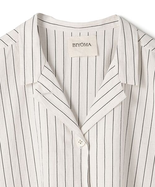 BIYOMA / ビヨーマ シャツ・ブラウス | COTTON LINEN STRIPE W POCKET SHIRT-ストライプ-F | 詳細4