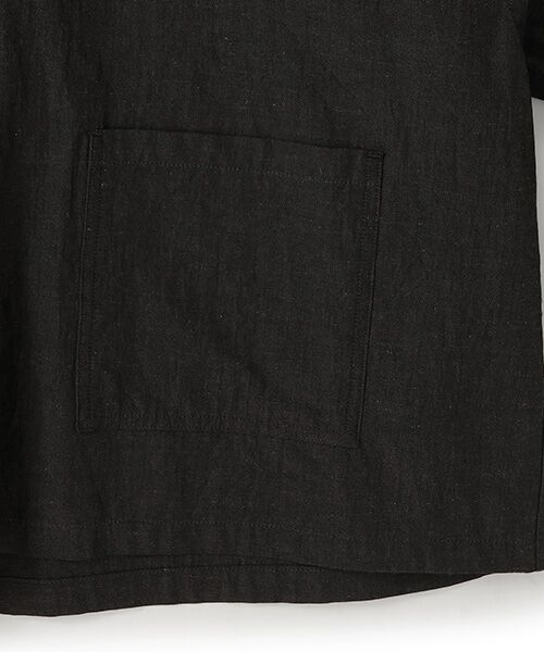 BIYOMA / ビヨーマ シャツ・ブラウス | COTTON LINEN W POCKET SHIRT-チャコール-F | 詳細8