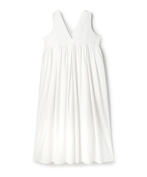 BIYOMA / ビヨーマ ロング・マキシ丈ワンピース | COTTON GATHERED DRESS-ナチュラル-0 | 詳細1