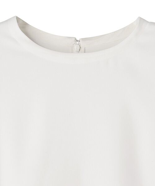 BIYOMA / ビヨーマ Tシャツ | POLYESTER SATIN SHORT SLEEVED BLOUSE-ホワイト-1 | 詳細4