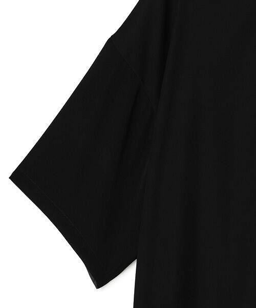 BIYOMA / ビヨーマ Tシャツ | POLYESTER SATIN SHORT SLEEVED BLOUSE-ホワイト-1 | 詳細7