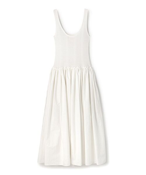 BIYOMA / ビヨーマ ロング・マキシ丈ワンピース | COTTON COMBI DRESS-ホワイト-0 | 詳細1