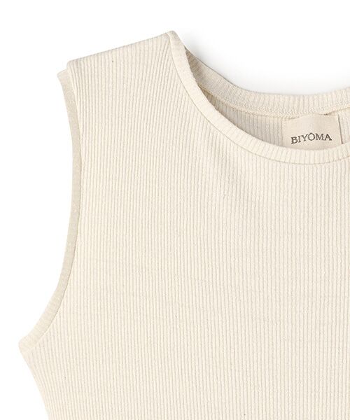 BIYOMA / ビヨーマ ロング・マキシ丈ワンピース | SILK RIB NO SLEEVE DRESS-ブラック-0 | 詳細3