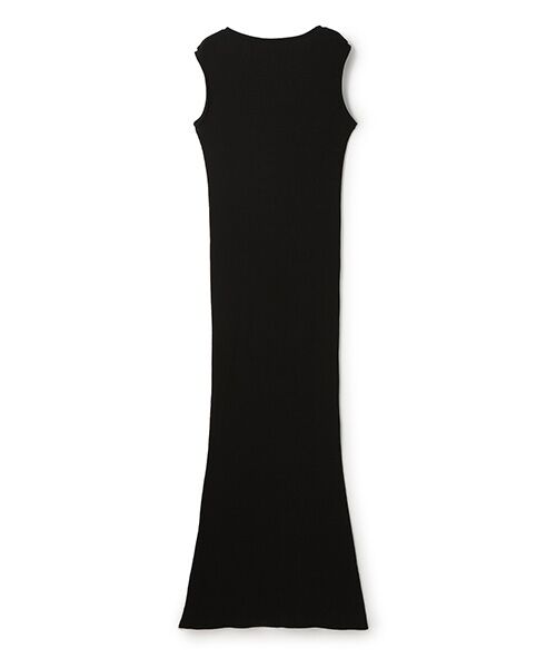 BIYOMA / ビヨーマ ロング・マキシ丈ワンピース | SILK RIB NO SLEEVE DRESS-ブラック-0 | 詳細6