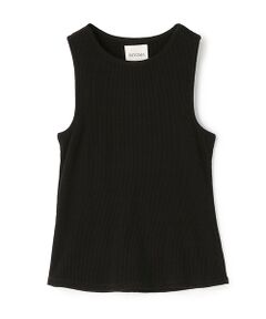 BIYOMA / ビヨーマ タンクトップ | SILK RIB AMERICAN SLEEVE TANK TOP-ブラック-F