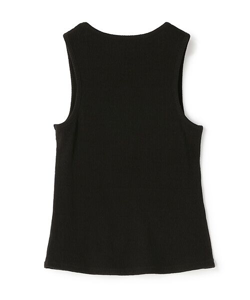 BIYOMA / ビヨーマ タンクトップ | SILK RIB AMERICAN SLEEVE TANK TOP-ブラック-F | 詳細6