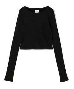 BIYOMA / ビヨーマ カットソー | SILK RIB LONG SLEEVE PULLOVER-ブラック-F