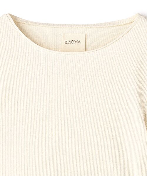 BIYOMA / ビヨーマ カットソー | SILK RIB LONG SLEEVE PULLOVER-ブラック-F | 詳細2