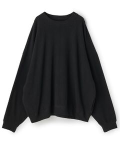 BIYOMA / ビヨーマ カットソー | COTTON LINEN RIB LOOSE SILHOUETTE PULLOVER-ブラック-F