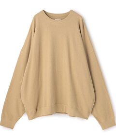 BIYOMA / ビヨーマ カットソー | COTTON LINEN RIB LOOSE SILHOUETTE PULLOVER-ベージュ-F