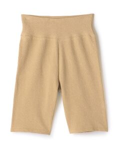 BIYOMA / ビヨーマ ショート・ハーフ・半端丈パンツ | COTTON LINEN RIB SHORT LEGGINGS-ベージュ-F