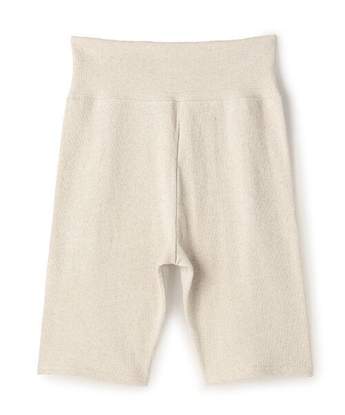 BIYOMA / ビヨーマ ショート・ハーフ・半端丈パンツ | COTTON LINEN RIB SHORT LEGGINGS-ナチュラル-F | 詳細1