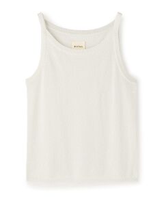 BIYOMA / ビヨーマ タンクトップ | POLYESTER POWDERY KNIT CAMISOLE-ホワイト-F