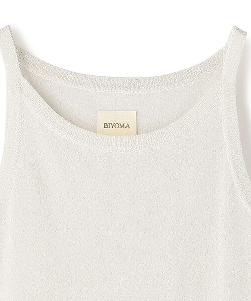 BIYOMA / ビヨーマ タンクトップ | POLYESTER POWDERY KNIT CAMISOLE-ホワイト-F | 詳細2