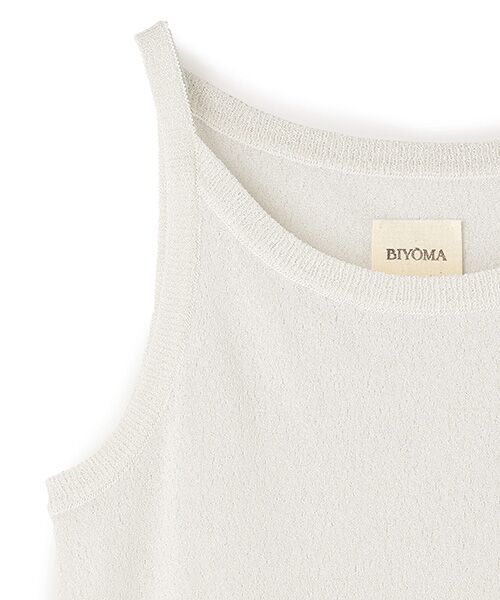 BIYOMA / ビヨーマ タンクトップ | POLYESTER POWDERY KNIT CAMISOLE-ホワイト-F | 詳細3