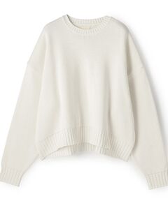 BIYOMA / ビヨーマ ニット・セーター | COTTON ACRYLIC KNIT PULLOVER-ホワイト-F