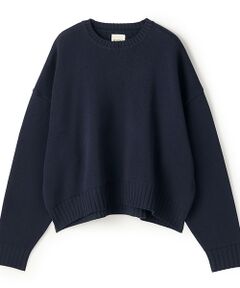 BIYOMA / ビヨーマ ニット・セーター | COTTON ACRYLIC KNIT PULLOVER-ネイビー-F