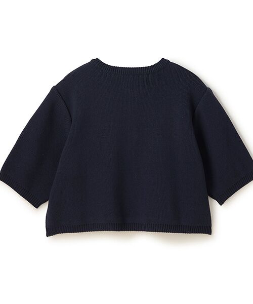 BIYOMA / ビヨーマ カーディガン・ボレロ | COTTON ACRYLIC SHORT SLEEVE KNIT CARDIGAN -ネイビー-F | 詳細6