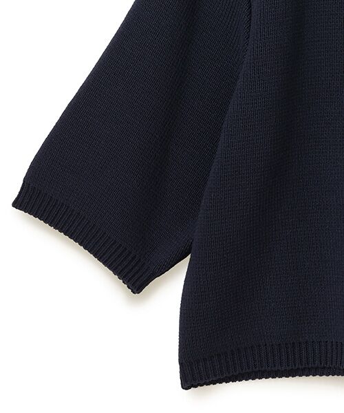 BIYOMA / ビヨーマ カーディガン・ボレロ | COTTON ACRYLIC SHORT SLEEVE KNIT CARDIGAN -ネイビー-F | 詳細7