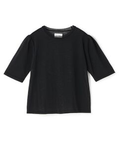BIYOMA / ビヨーマ ニット・セーター | WOOL NYLON SHORT SLEEVE KNIT PULLOVER-ブラック-F