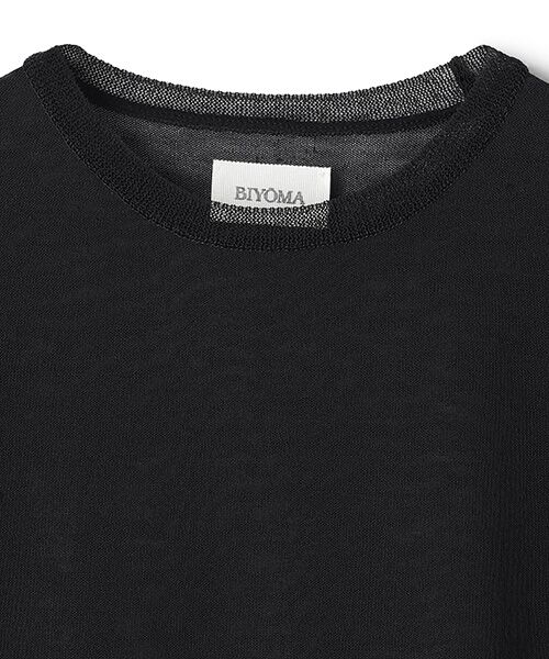 BIYOMA / ビヨーマ ニット・セーター | WOOL NYLON SHORT SLEEVE KNIT PULLOVER-Midnight Blue-F | 詳細2