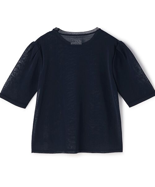 BIYOMA / ビヨーマ ニット・セーター | WOOL NYLON SHORT SLEEVE KNIT PULLOVER-Midnight Blue-F | 詳細6