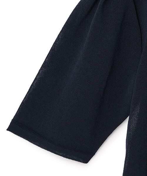 BIYOMA / ビヨーマ ニット・セーター | WOOL NYLON SHORT SLEEVE KNIT PULLOVER-Midnight Blue-F | 詳細8