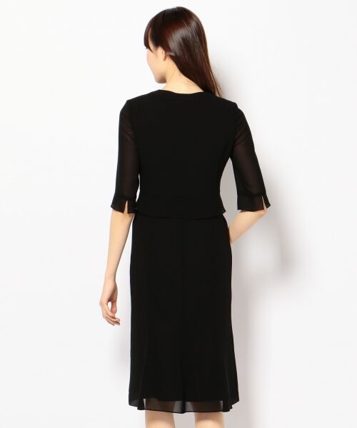 BLACK FORMAL / ブラックフォーマル ドレス | 【洗える】セオプラスジョーゼット ワンピース | 詳細4
