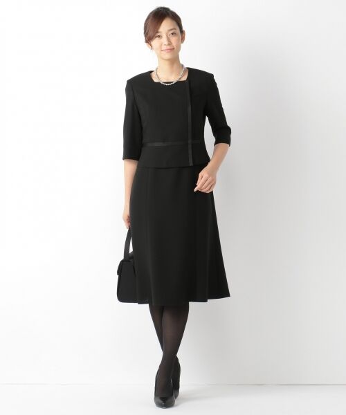 BLACK FORMAL / ブラックフォーマル セットアップ | 【2018年WEB限定】ハイカラットドビーボーダー ジャケット＋ワンピース | 詳細11