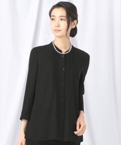 BLACK FORMAL / ブラックフォーマル トップス | 【洗える/7～19号対応】ウォッシャブル梨地 ブラウス