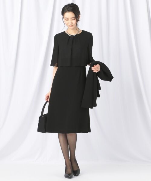 BLACK FORMAL / ブラックフォーマル ドレス | 【WEB限定/洗える】日本製 75dシフォン ワンピース | 詳細11