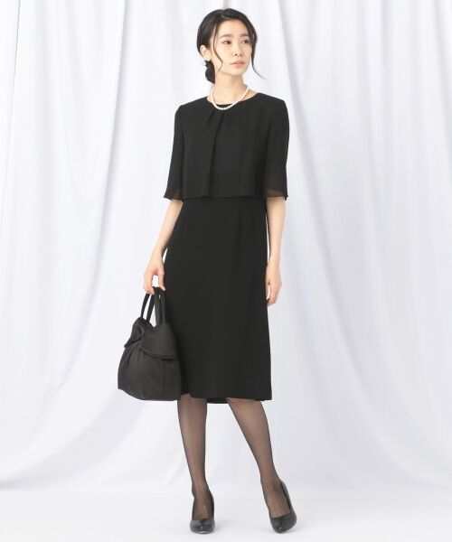 BLACK FORMAL / ブラックフォーマル ドレス | 【WEB限定/洗える】日本製 75dシフォン ワンピース | 詳細13