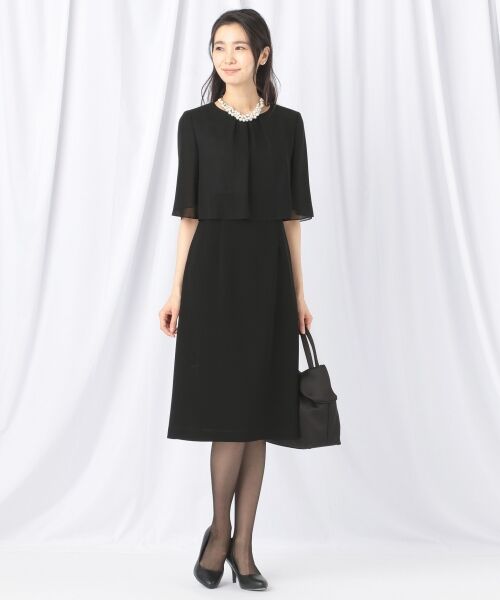 BLACK FORMAL / ブラックフォーマル ドレス | 【WEB限定/洗える】日本製 75dシフォン ワンピース | 詳細15