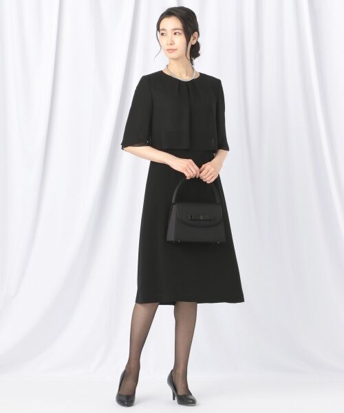 BLACK FORMAL / ブラックフォーマル ドレス | 【WEB限定/洗える】日本製 75dシフォン ワンピース | 詳細7