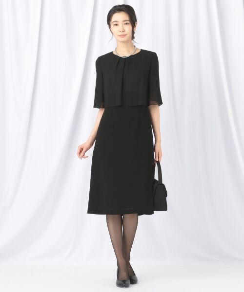 BLACK FORMAL / ブラックフォーマル ドレス | 【WEB限定/洗える】日本製 75dシフォン ワンピース | 詳細8