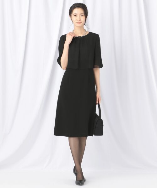 BLACK FORMAL / ブラックフォーマル ドレス | 【WEB限定/洗える】日本製 75dシフォン ワンピース | 詳細9