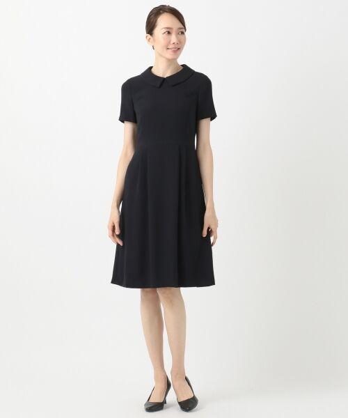 BLACK FORMAL / ブラックフォーマル セットアップ | 【お受験/セレモニーに】濃紺 洗える 衿取り外し可 ワンピース＋ジャケット | 詳細2