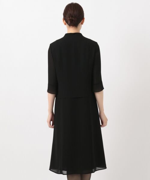 BLACK FORMAL / ブラックフォーマル ドレス | 【洗える】ミクロハニカム ワンピース | 詳細2