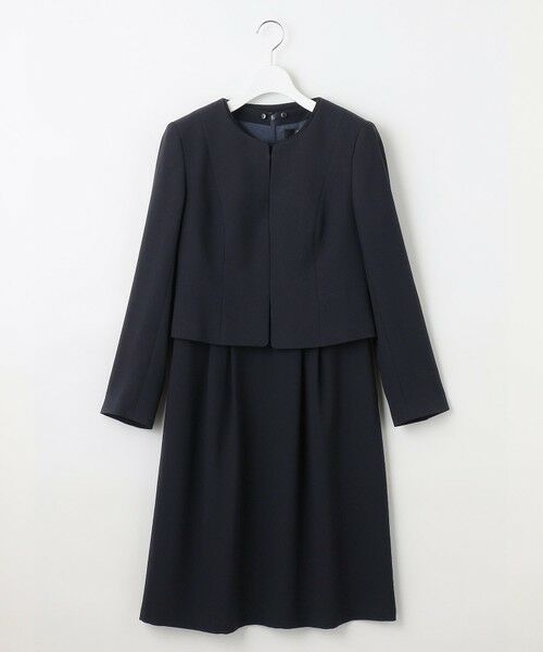 BLACK FORMAL / ブラックフォーマル セットアップ | 【お受験/セレモニーに】濃紺　洗える/衿取り外し　ワンピース+ジャケット | 詳細20