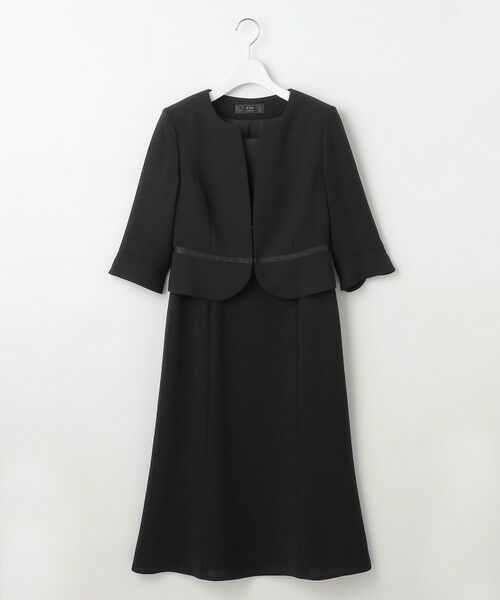 BLACK FORMAL / ブラックフォーマル その他トップス | 【ストレッチ/前開きワンピース】平二重 ジャケット+ワンピース | 詳細12