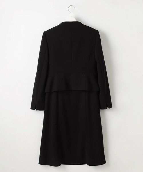 BLACK FORMAL / ブラックフォーマル セットアップ | 【ウォッシャブル対応】ドビーボーダーリボン ジャケット+ワンピース | 詳細12
