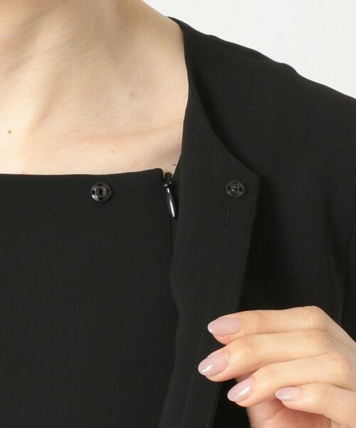 BLACK FORMAL / ブラックフォーマル セットアップ | 【洗える/縦横ストレッチ】セオプラスエス横二重ジャケット+ワンピース | 詳細13