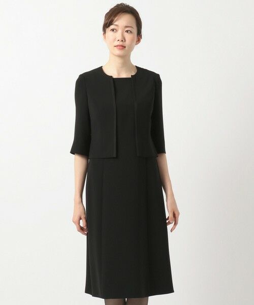 BLACK FORMAL / ブラックフォーマル セットアップ | 【洗える/縦横ストレッチ】セオプラスエス横二重ジャケット+ワンピース | 詳細16
