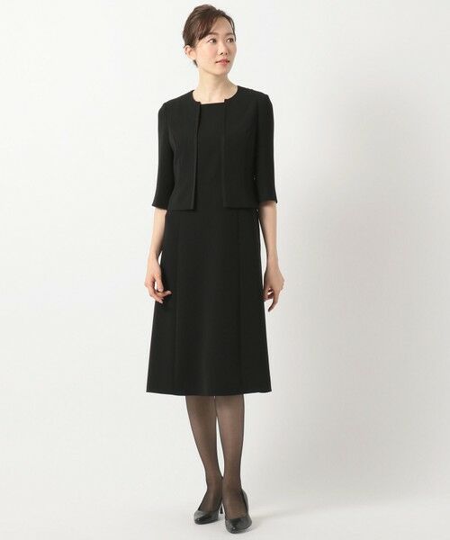 BLACK FORMAL / ブラックフォーマル セットアップ | 【洗える/縦横ストレッチ】セオプラスエス横二重ジャケット+ワンピース | 詳細17