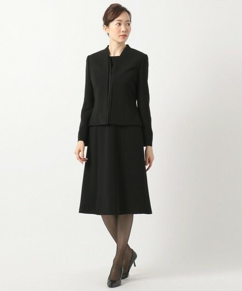 BLACK FORMAL / ブラックフォーマル セットアップ | 【洗える/縦横ストレッチ】セオプラスエス横二重ジャケット+ワンピース | 詳細25