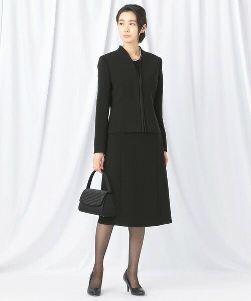BLACK FORMAL / ブラックフォーマル セットアップ | 【洗える/縦横ストレッチ】セオプラスエス横二重ジャケット+ワンピース | 詳細6