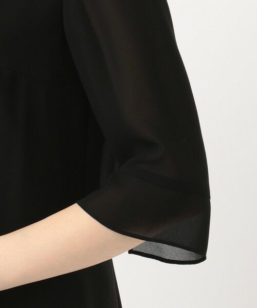 BLACK FORMAL / ブラックフォーマル セットアップ | 【洗える】ウォッシャブルストレッチバックサテン ジャケット＋ワンピース | 詳細12