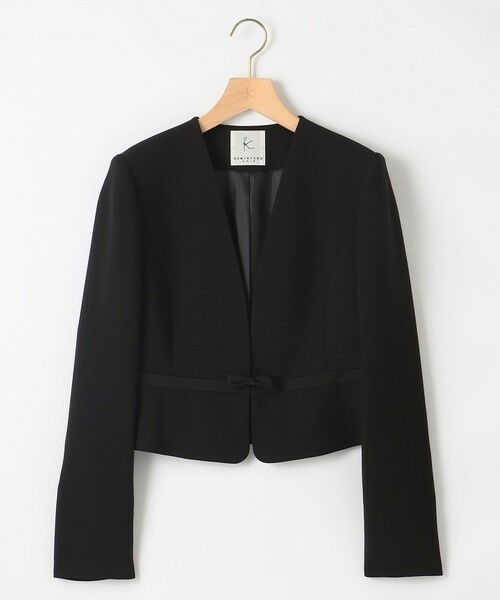 BLACK FORMAL / ブラックフォーマル セットアップ | 【洗える】ウォッシャブルストレッチバックサテン ジャケット＋ワンピース | 詳細16