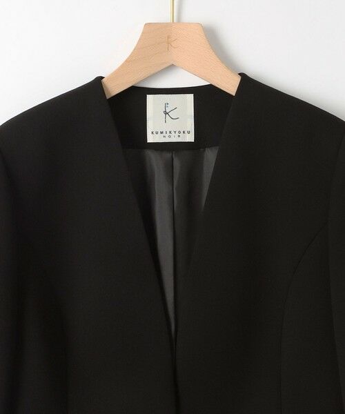 BLACK FORMAL / ブラックフォーマル セットアップ | 【洗える】ウォッシャブルストレッチバックサテン ジャケット＋ワンピース | 詳細18